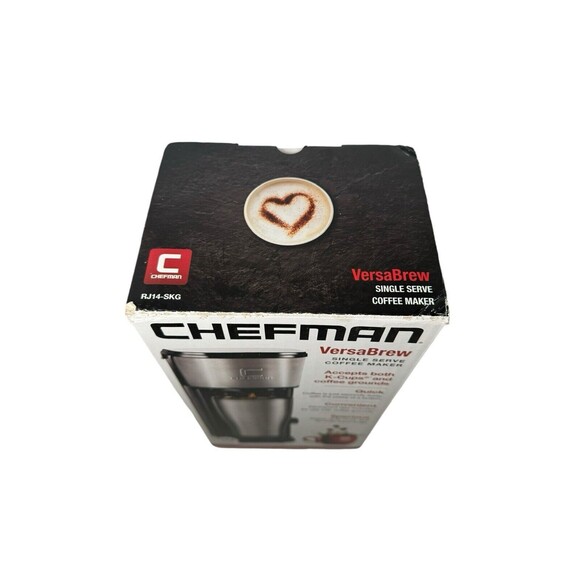 Single Serve Coffee Maker: K-Cup & Ground Compatible Single Cup Black- Chefman - Picture 3 of 12